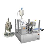 Automatinė iš anksto paruošta maišo užpildymo sandarinimo pakuotė su stūmoklio užpildu skysčiui ir pastai