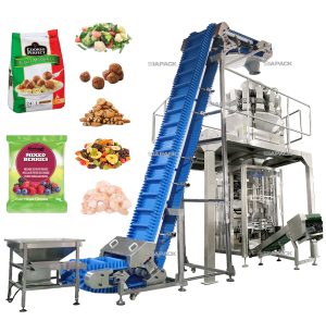 Automatinis šaldytų maisto produktų svėrimo ir pakavimo aparatas