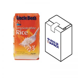 Maišas plokščiu dugnu su viršutine etikete grūdams