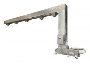 Kelių pildymo taškų kaušo padavimo liftas